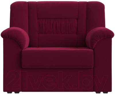 Кресло мягкое Лига Диванов Карелия 341 (микровельвет бордовый)