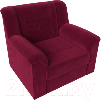 Кресло мягкое Лига Диванов Карелия 341 (микровельвет бордовый)