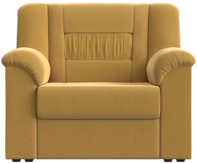 Кресло мягкое Лига Диванов Карелия 341 (микровельвет желтый)