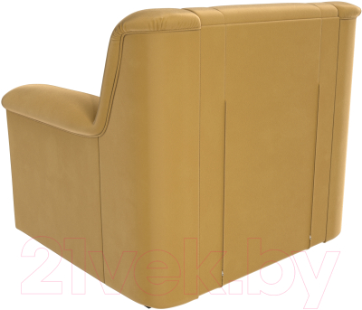 Кресло мягкое Лига Диванов Карелия 341 (микровельвет желтый)