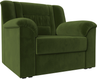 Кресло мягкое Лига Диванов Карелия 341 (микровельвет зеленый) - 