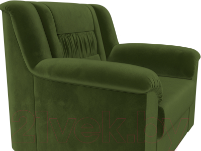 Кресло мягкое Лига Диванов Карелия 341 (микровельвет зеленый)