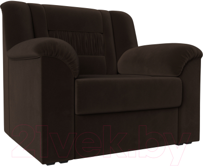 Кресло мягкое Лига Диванов Карелия 341 (микровельвет коричневый)