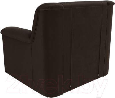 Кресло мягкое Лига Диванов Карелия 341 (микровельвет коричневый)