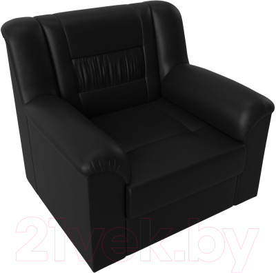 Кресло мягкое Лига Диванов Карелия 341 (экокожа черный)