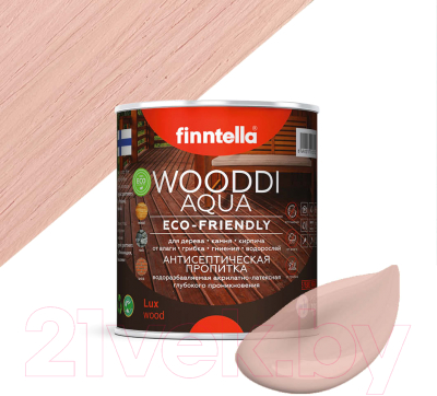 Пропитка для дерева Finntella Wooddi Aqua Pioni / F-28-0-1-FW144 (900мл)