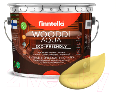 Пропитка для дерева Finntella Wooddi Aqua Sitruuna / F-28-0-3-FW102 (2.7л)