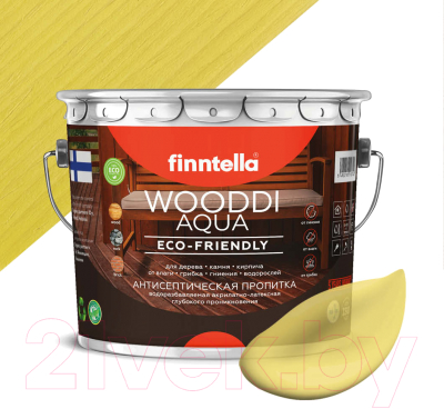 Пропитка для дерева Finntella Wooddi Aqua Sitruuna / F-28-0-3-FW102 (2.7л)