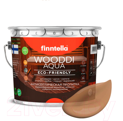 Пропитка для дерева Finntella Wooddi Aqua Korkki / F-28-0-3-FW110 (2.7л)