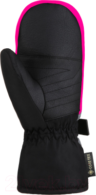 Варежки лыжные Reusch Flash Gore-Tex Junior Mitten / 6261605-7771 (р-р 5, Black/Black Melange/Pink Glo)