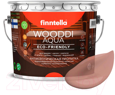 Пропитка для дерева Finntella Wooddi Aqua Virolahti / F-28-0-3-FW111 (2.7л)