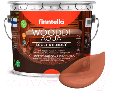 Пропитка для дерева Finntella Wooddi Aqua Tiili / F-28-0-3-FW112 (2.7л)