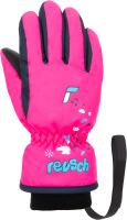 Перчатки лыжные Reusch Kids / 6285105-3297 (р-р 4, Pink Glo/Dress Blue) - 