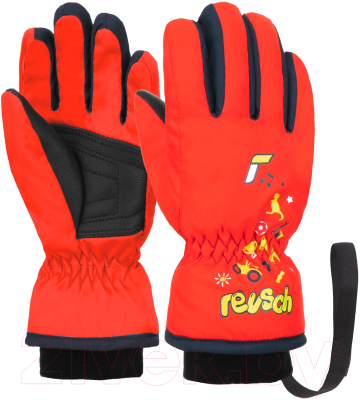 Перчатки лыжные Reusch Kids Fire / 6285105-3313 (р-р 4, Red/Dress Blue)