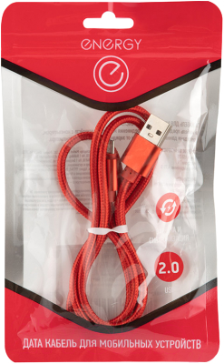 Кабель Energy ET-26 USB/MicroUSB / 104105 (красный)