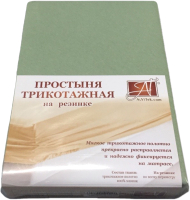 Простыня AlViTek Трикотажная на резинке 200x200 / ПТР-ОЛ-200 (оливковый) - 