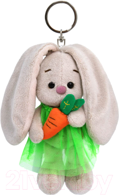 Мягкая игрушка Budi Basa Зайка Ми в зеленом платье с морковкой / ABB-084