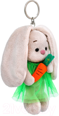 Мягкая игрушка Budi Basa Зайка Ми в зеленом платье с морковкой / ABB-084