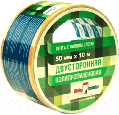 Изображение товара Скотч двухсторонний Klebebander 50ммx10м / 50-10РР