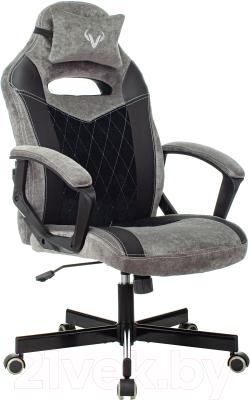 Кресло геймерское Бюрократ Zombie Viking 6 Knight Fabric (серый/черный)