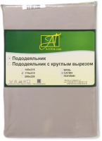 Пододеяльник AlViTek Сатин однотонный 145x215 / ПОД-СО-15-ЖСЕР (жемчужно-серый) - 