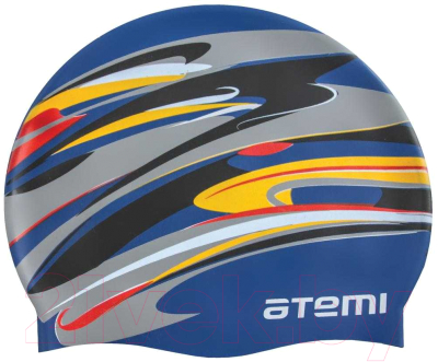 Шапочка для плавания Atemi PSC420 (синий/графика)