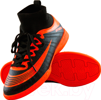 Бутсы футбольные Atemi SD100 Indoor (черный/оранжевый, р-р 30)