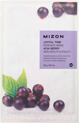 

Маска для лица тканевая Mizon, Joyful Time Essence Mask Acai Berry
