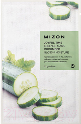 

Маска для лица тканевая Mizon, Joyful Time Essence Mask Cucumber