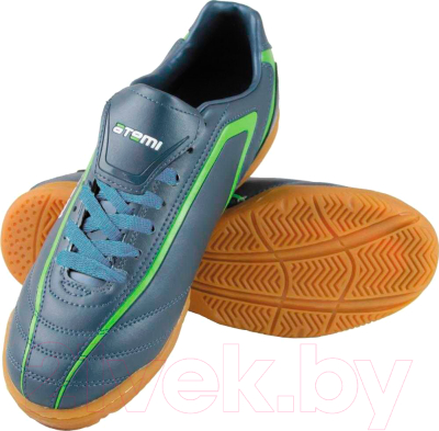 Бутсы футбольные Atemi SD500 Indoor (серый/зеленый, р-р 44)
