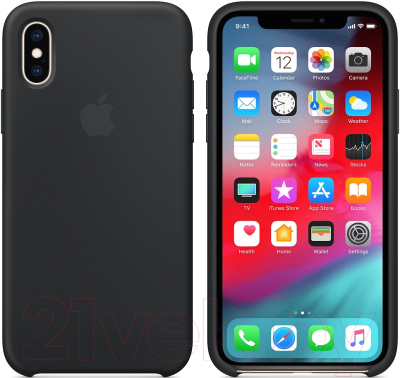 Чехол-накладка Apple Silicone Case for iPhone XS Black / MRW72