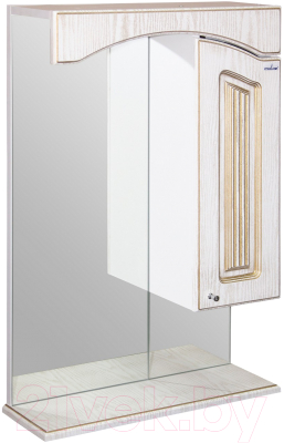 Шкаф с зеркалом для ванной Mixline Крит 55 533135 (патина золото)
