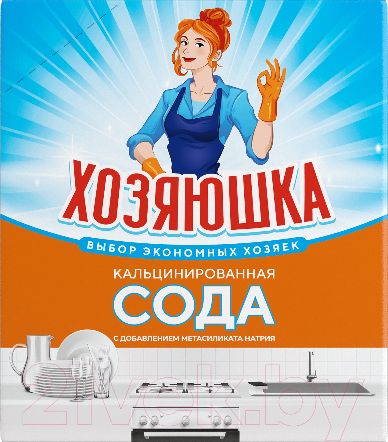 Универсальное чистящее средство Хозяюшка Сода Кальцинированная с добавлением метасиликата натрия (500г)