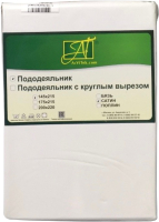 Пододеяльник AlViTek Сатин однотонный 175x215 / ПОД-СО-20-БЕЛ (белый) - 