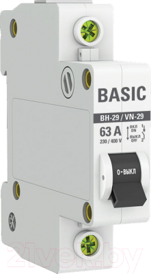 Выключатель нагрузки EKF Basic 1P 63А ВН-29 / SL29-1-63-bas