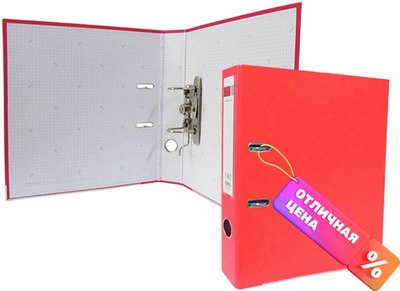 Папка-регистратор Deli CF810RE (красный) - 