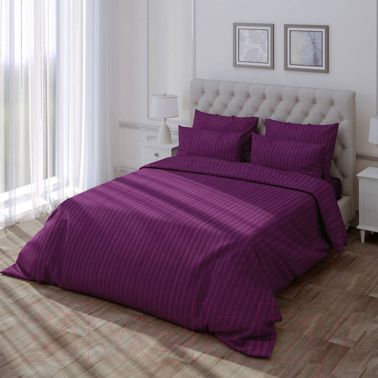 Простыня Verossa Verossa Stripe 240/260 01 70012 (Violet) — фото 4