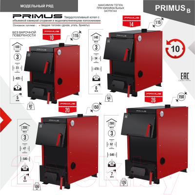 Термокрафт Primus B 10 кВт Твердотопливный котел купить в Минске ...