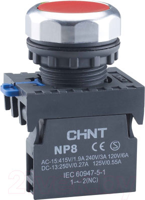 Кнопка для пульта Chint NP8-01BND 1НЗ AC/DC24В(LED) IP65 / 667239 (красный)