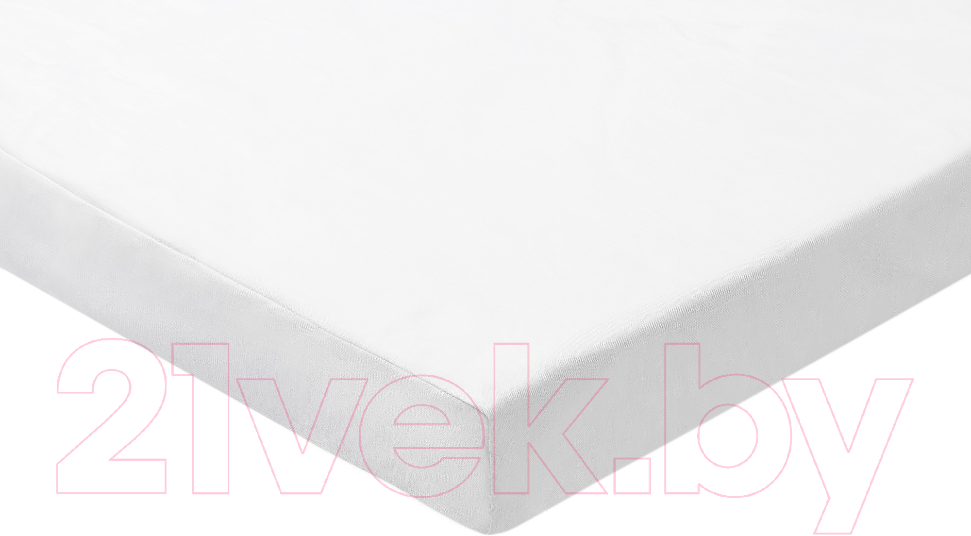 Простыня AlViTek Бязь однотонный на резинке 140x200x25 / ПР-ПО-Р-140-БЕЛ (белый)