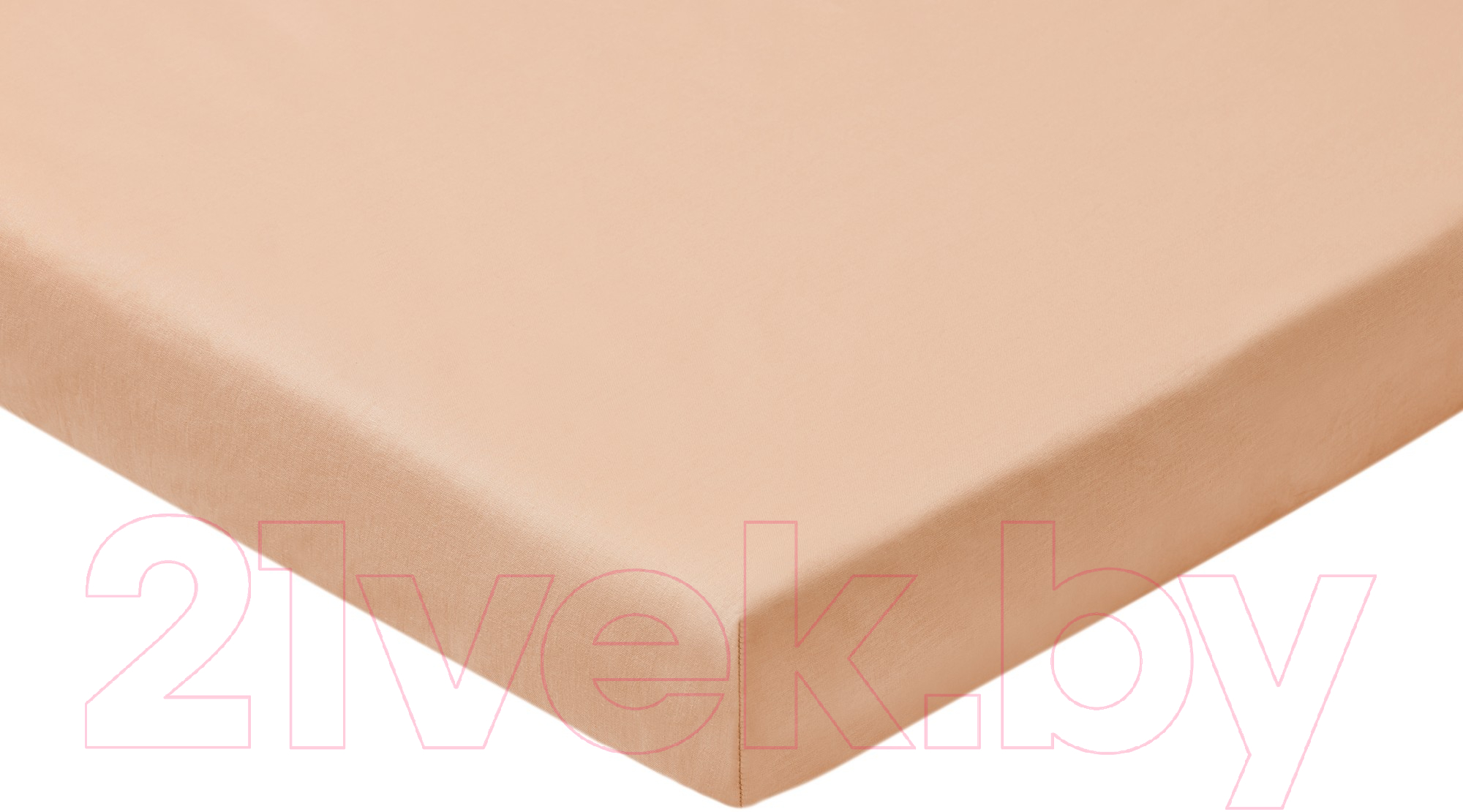 Простыня AlViTek Поплин однотонный на резинке 140x200x25 / ПР-ПО-Р-140-КОФ (кофе)