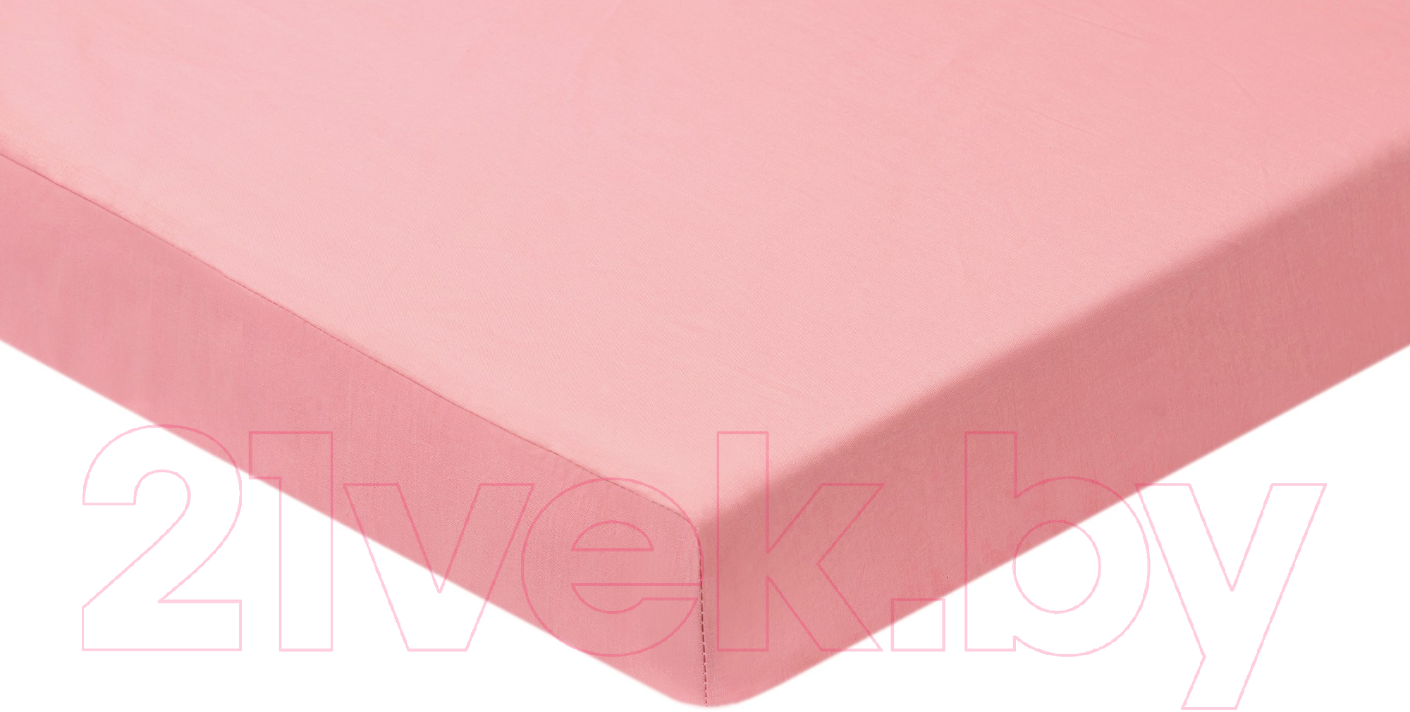 Простыня AlViTek Поплин однотонный на резинке 180x200x25 / ПР-ПО-Р-180(180)-РОЗ (розовый) — фото 1