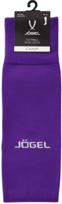 Гетры футбольные Jogel Camp Basic Socks / JC1GA0127.P3 (р-р 28-31, фиолетовый/серый/белый)