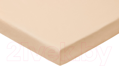 Простыня AlViTek Поплин однотонный на резинке 180x200x25 / ПР-ПО-Р-180(180)-БЕЖ (бежевый)