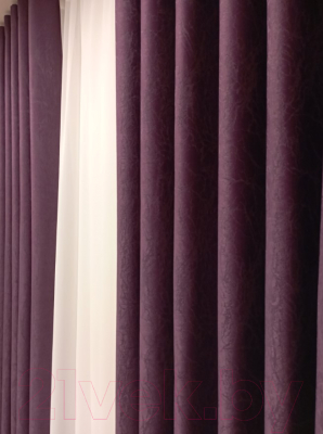 Шторы Модный текстиль 03L / 112MTSOFTA16 (260x180, 2шт, фиолетовый)