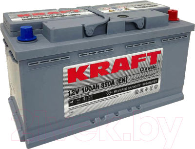 Автомобильный аккумулятор KrafT 100 R низкий / S LB5 100 10B13 (100 А/ч)