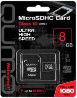 Карта памяти Qumo microSDHC Class 10 UHS-I 8GB / Q19239 - 