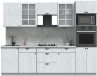 Кухонный гарнитур Интерлиния Берес 2.7В (дуб полярный/серый каспий) - 