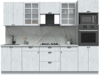 Кухонный гарнитур Интерлиния Берес 2.8В (дуб полярный/серый каспий) - 