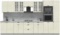 Готовая кухня Интерлиния Берес 3.6В (дуб снежный/серый каспий) - 